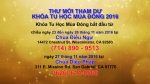 Khoá Tu Học Đặc Biệt Mùa Đông (tháng 11 năm 2016)