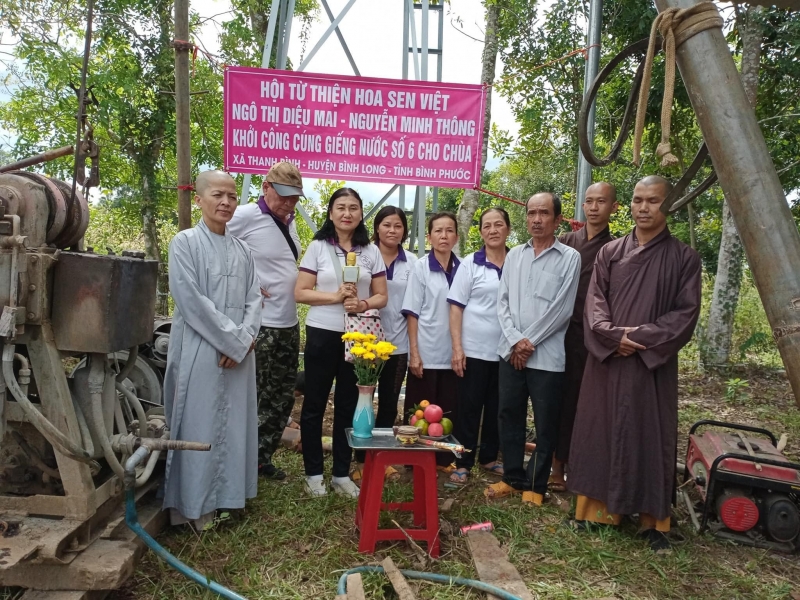 HSV khoang giếng nước số 6 cho dân nghèo Bình Long - Tỉnh Bình Phước 02-12-2020