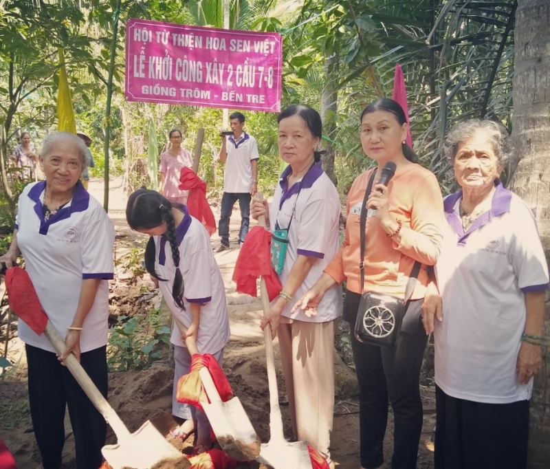 [2019.07.21] Hoa Sen Việt khởi công xây 2 cầu số 7&8 ở xã Thạnh Phú Đông - Giồng Trôm - Bến Tre